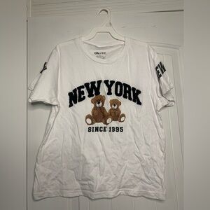 On Fire White Cotton T-Shirt